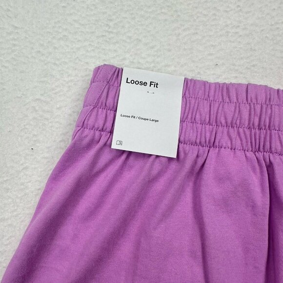 Nike Dri-Fit Breezy High Waisted Youth Girls Shorts, Size Medium Purple - Picture 4 of 7